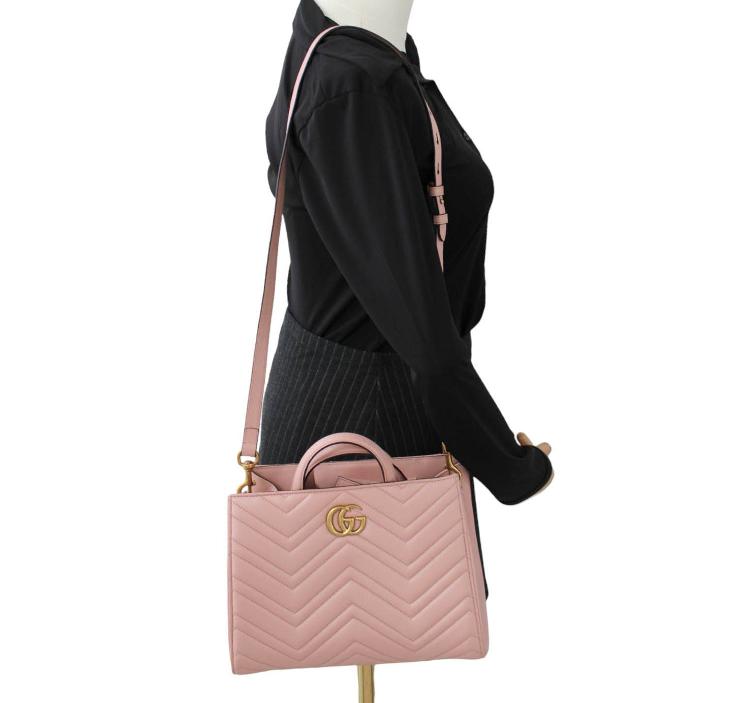 GG Marmont Medium Tote Pink