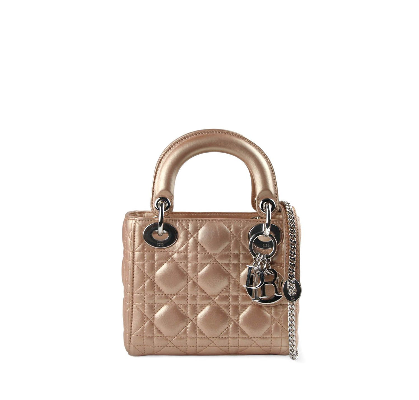 Lady Dior Mini Iridescent Metallic Pink