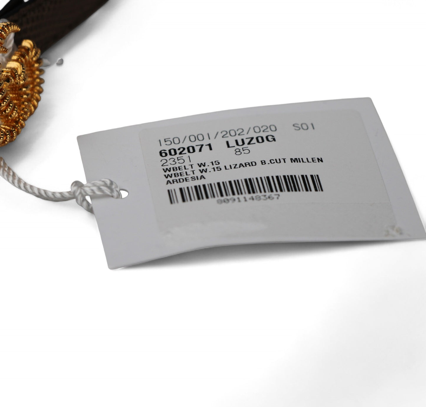 GG Lizard Slim Belt Slate Brown 85