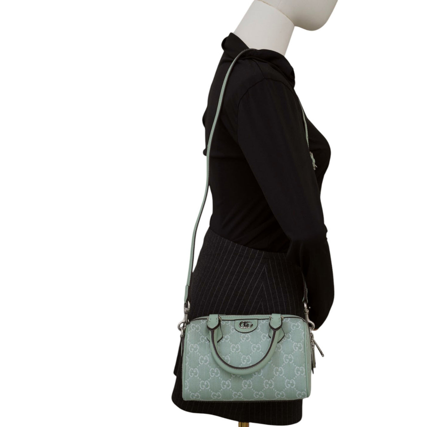 Mini Ophidia GG Denim Verde