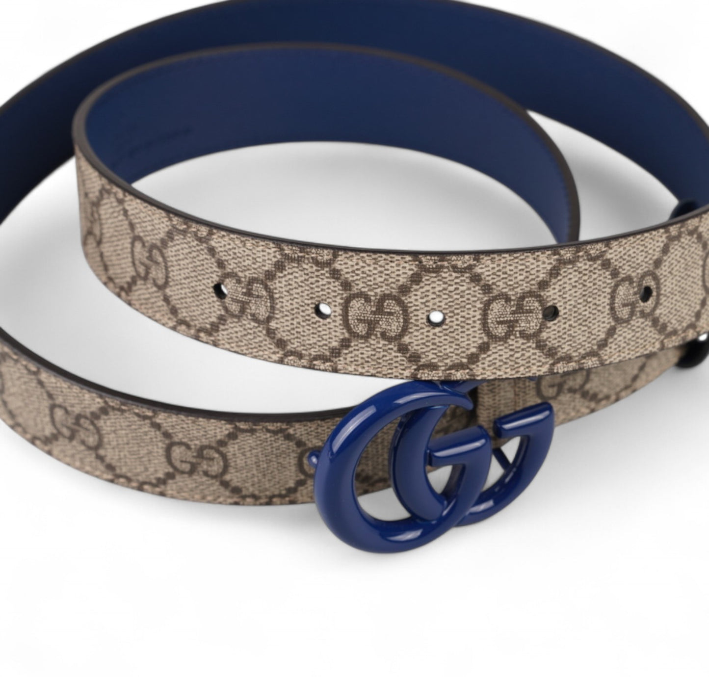 GG Monogram Royal Blue 100 belt