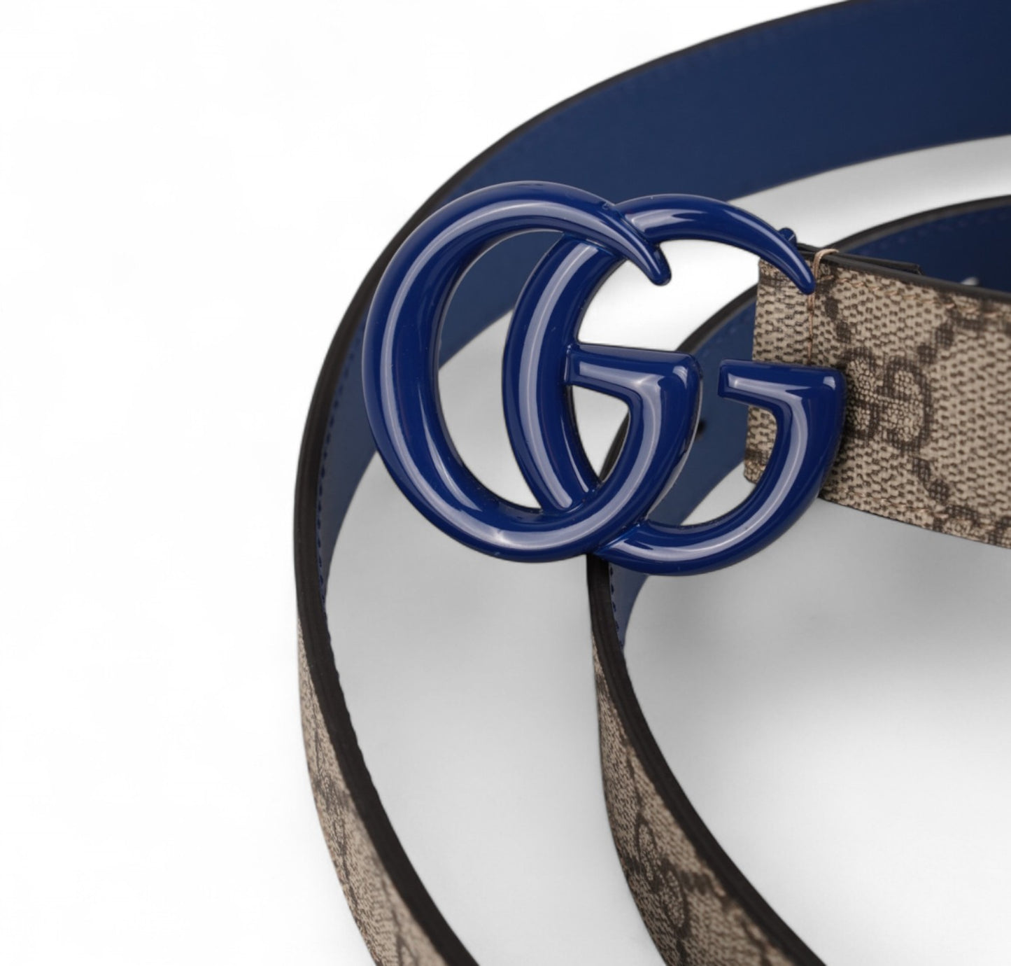 GG Monogram Royal Blue 100 belt