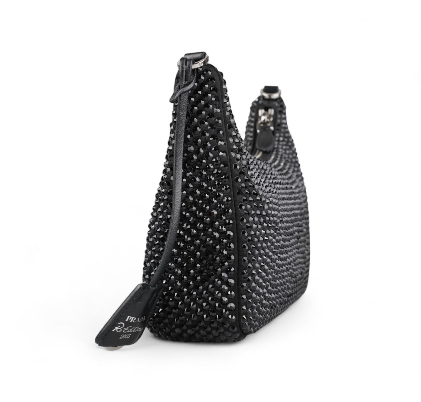 Mini Borsa Re-Edition 2005 In Raso Con Cristalli
