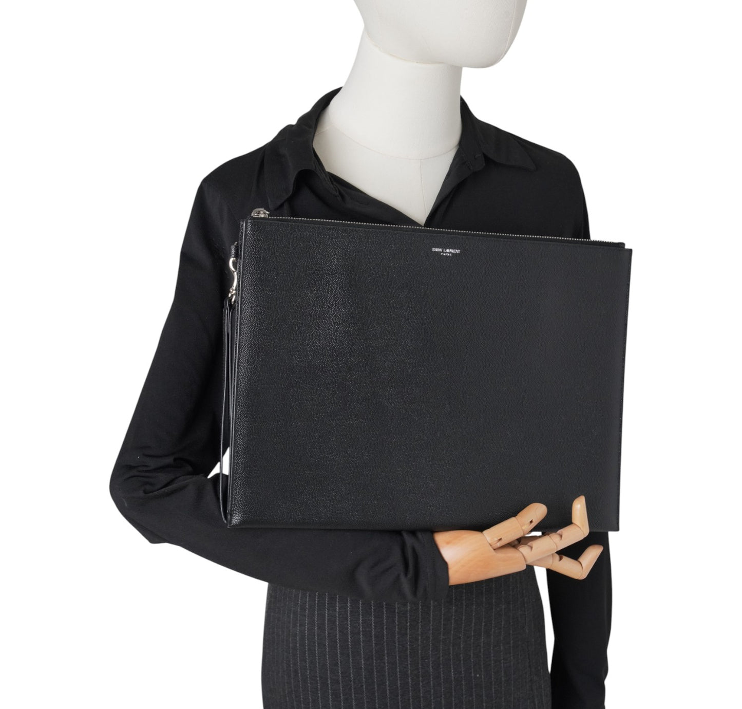 Embossed Leather Clutch