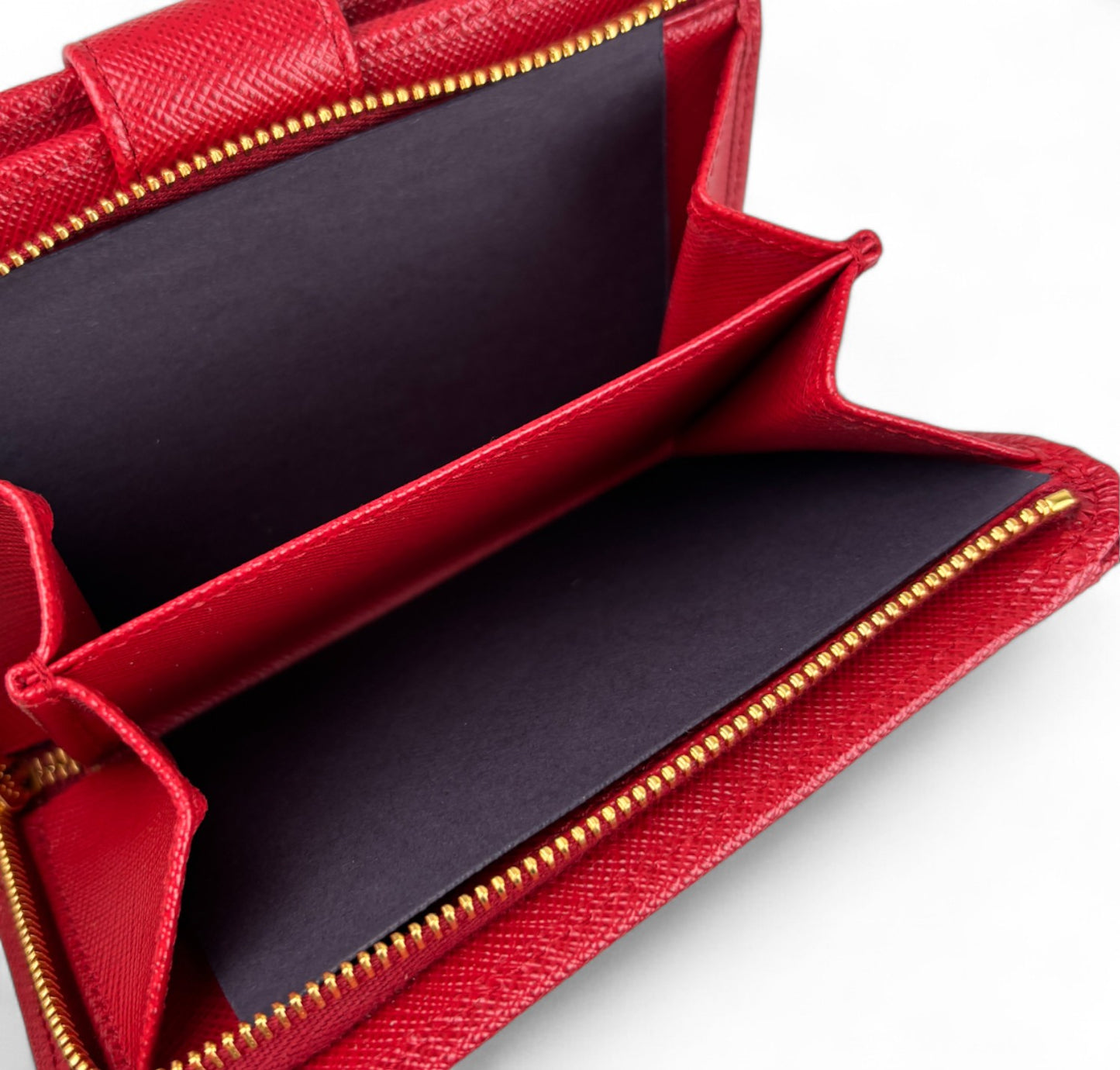 Portafoglio Saffiano Rosso