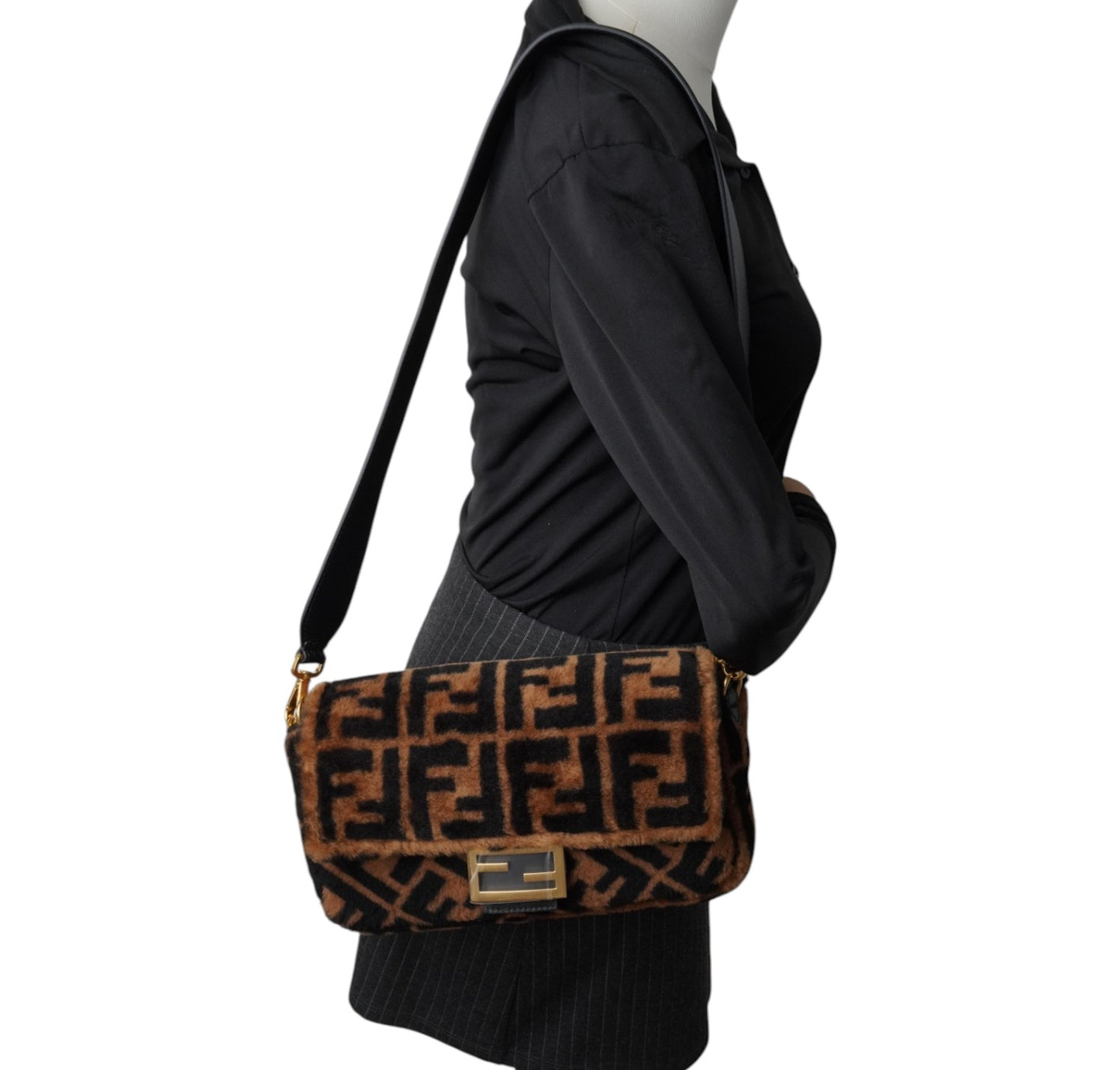 Baguette Shearling Monogram