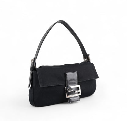 Black Nylon Baguette