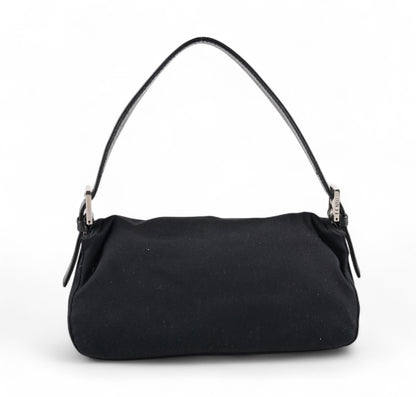 Black Nylon Baguette