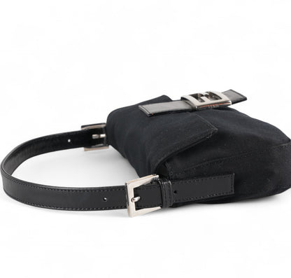 Black Nylon Baguette