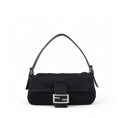 Black Nylon Baguette