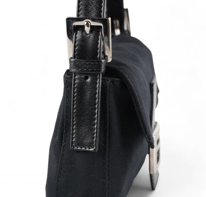 Black Nylon Baguette