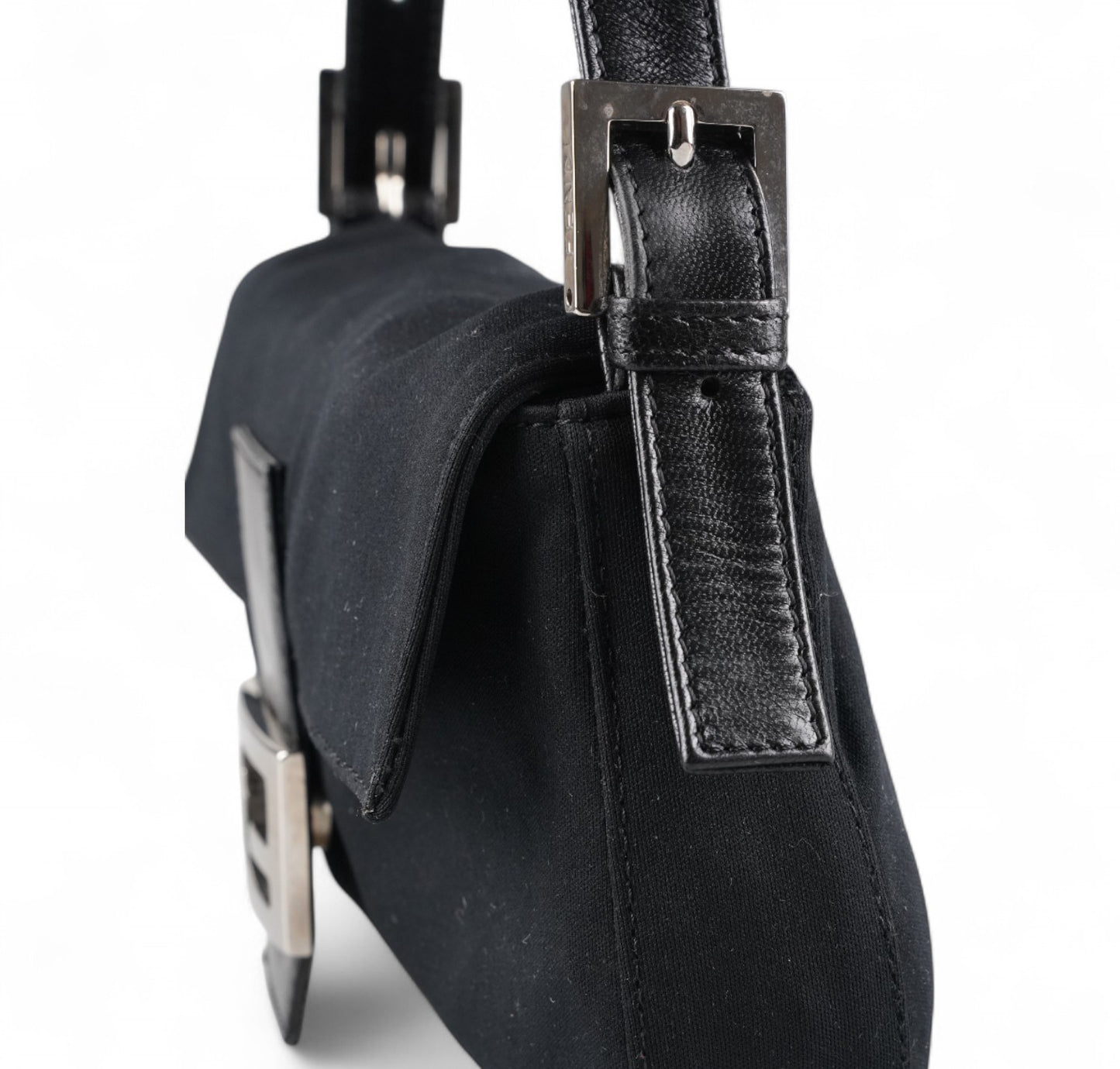 Black Nylon Baguette