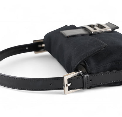 Black Nylon Baguette