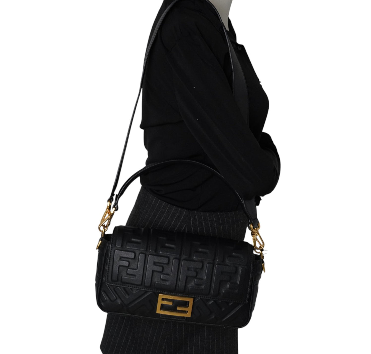 Baguette in Nappa Nera