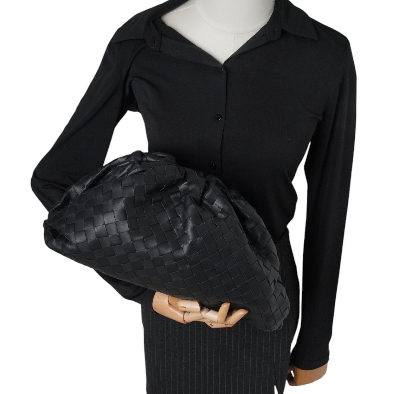 Burgundy Woven Maxi Pouch