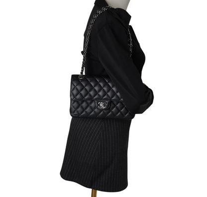 Timeless Classic Caviar Silver Black