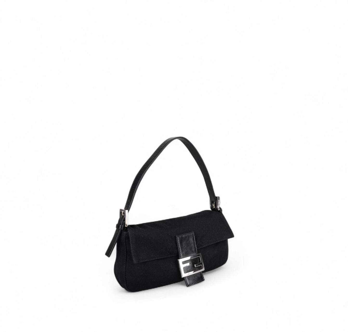 Black Nylon Baguette