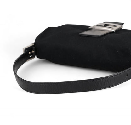 Black Nylon Baguette