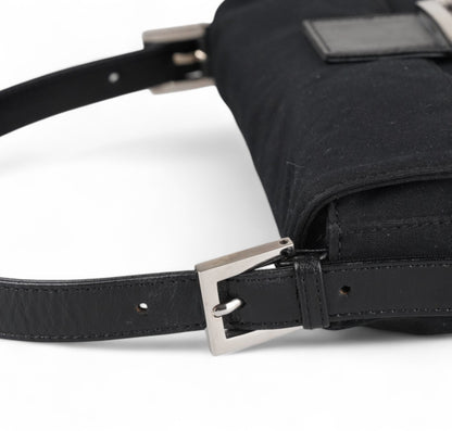 Black Nylon Baguette