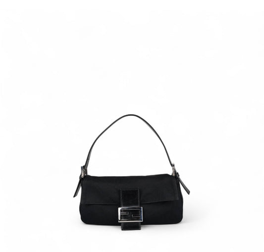 Black Nylon Baguette