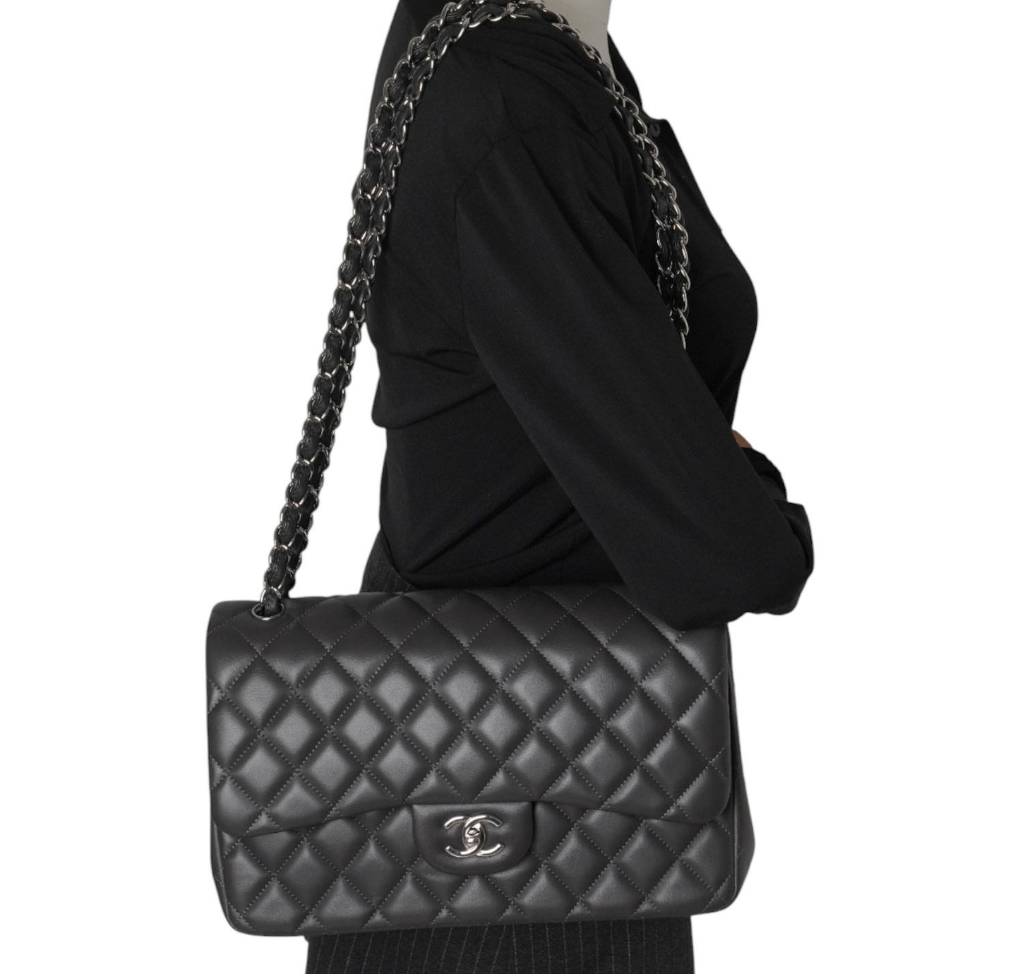 Timeless Jumbo Double Flap Black 