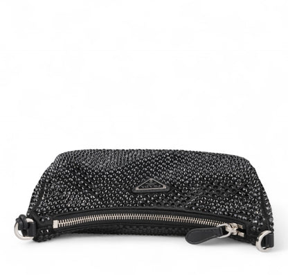 Mini Borsa Re-Edition 2005 In Raso Con Cristalli