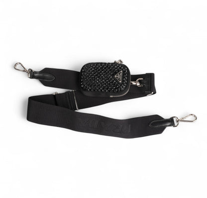 Mini Borsa Re-Edition 2005 In Raso Con Cristalli