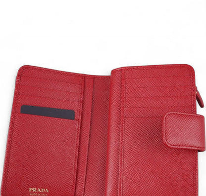Portafoglio Saffiano Rosso