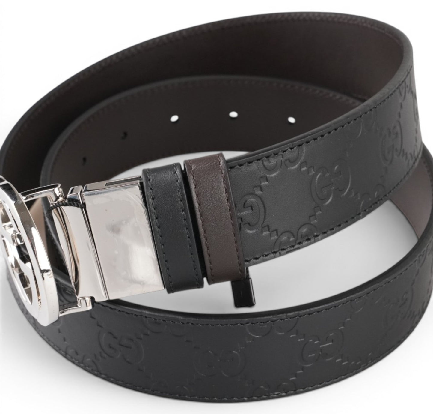 Cintura GG Embossed Reversibile 85
