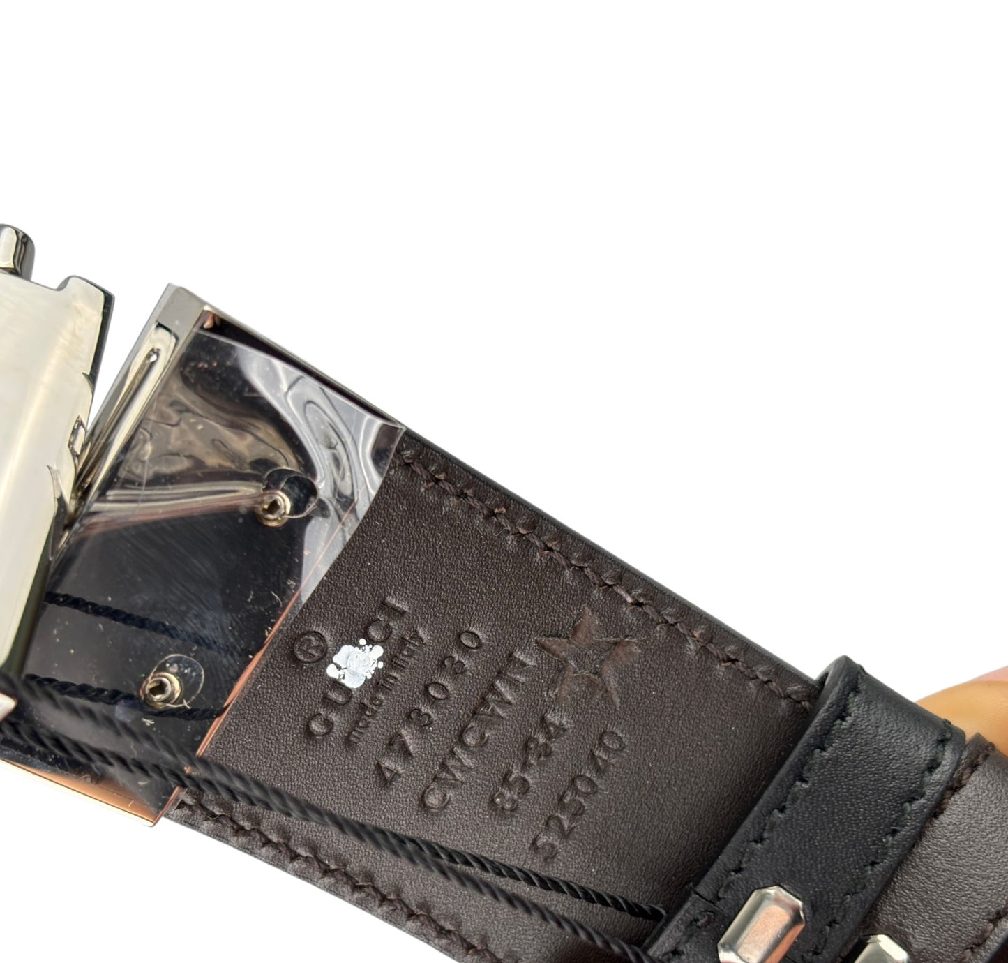 Cintura GG Embossed Reversibile 85