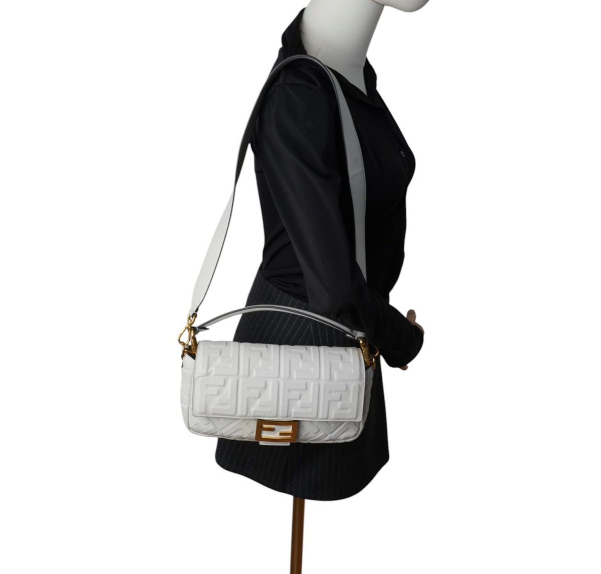 Baguette in nappa Bianca