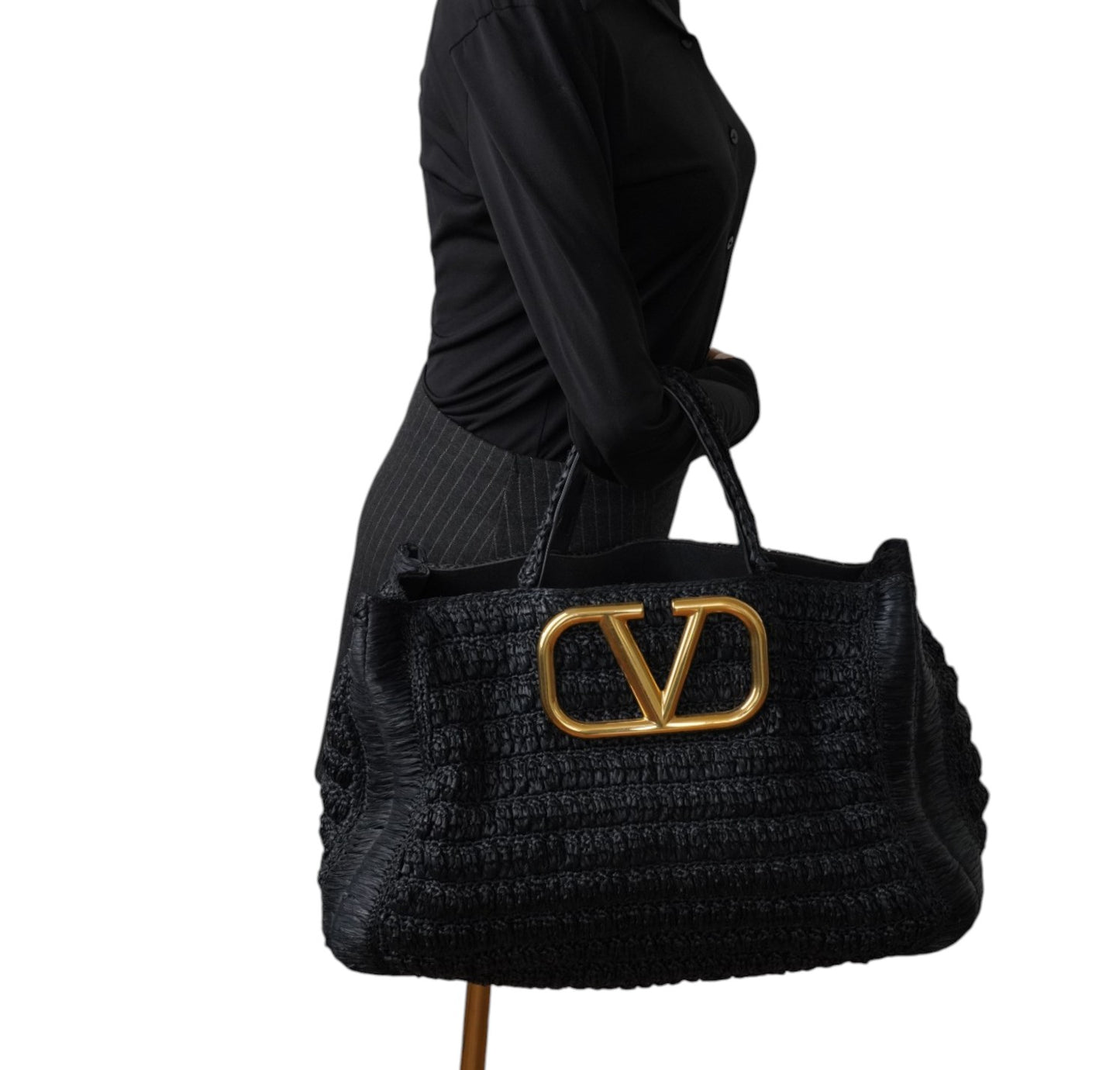 VLogo Tote Rafia